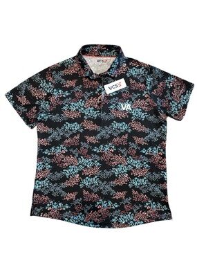 VCS > Floral Polo Women’s Golf Shirt Lightweight Performance Quick Dry Sz Large